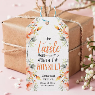 Editable Watercolor Graduation Favour  Gift Tags