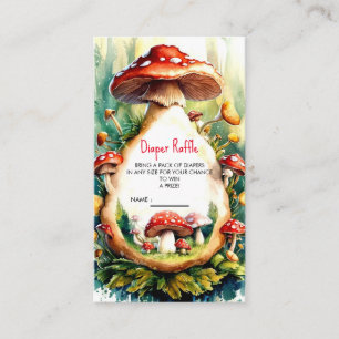 Editable Watercolor Mushroom Baby Shower Enclosure Card