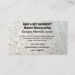 Editable Waterproofing Business Card