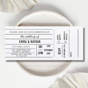 Editable Wedding Engagement Ticket Vintage Wedding Invitation