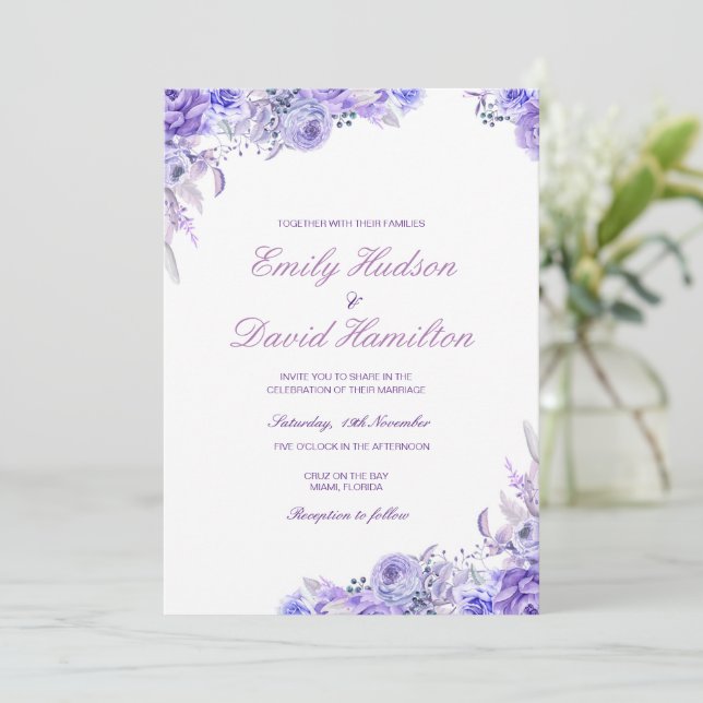 Editable Wedding Invitation, Custom Wedding Invita Invitation (Standing Front)