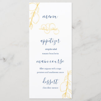 Editable Wedding Menu