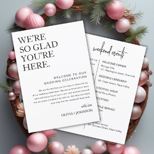 EDITABLE Wedding Welcome Letter & Itinerary Card