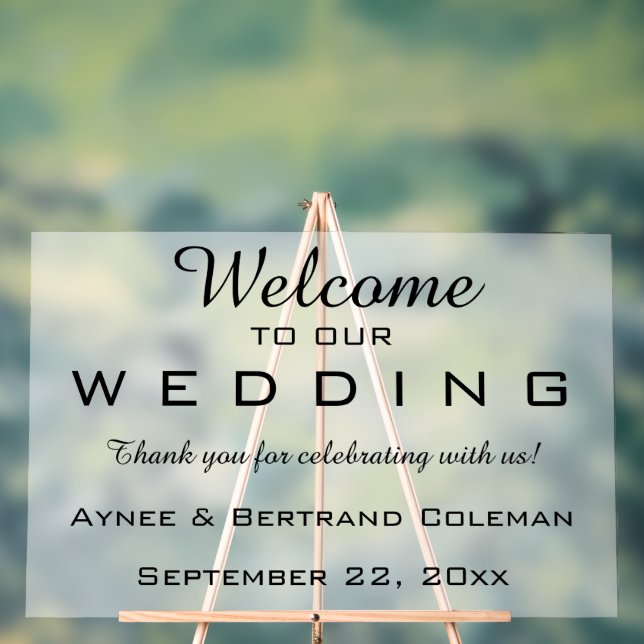 Editable Welcome  Acrylic Sign (Neutral)