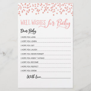 Editable Well Wishes for Baby Shower Party