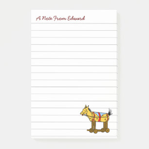 Editable Western Vintage Toy Horse Stickies Post-it Notes