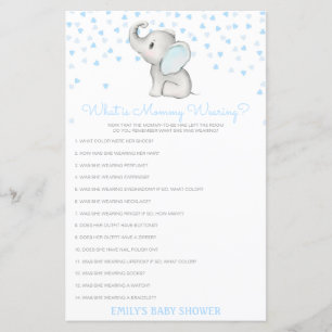 Editable What is Mummy Wearing Baby Shower Game