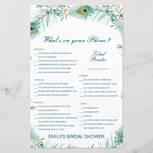 Editable What's on your Phone Bridal Shower Game