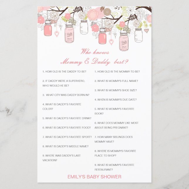 Editable Who Knows Mummy and Daddy Best (Front)