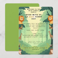 Editable Wild Animal Party Invite for Boys & Girls