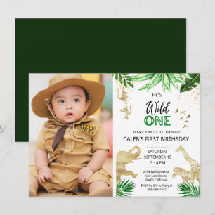 Editable Wild One Birthday Invitation