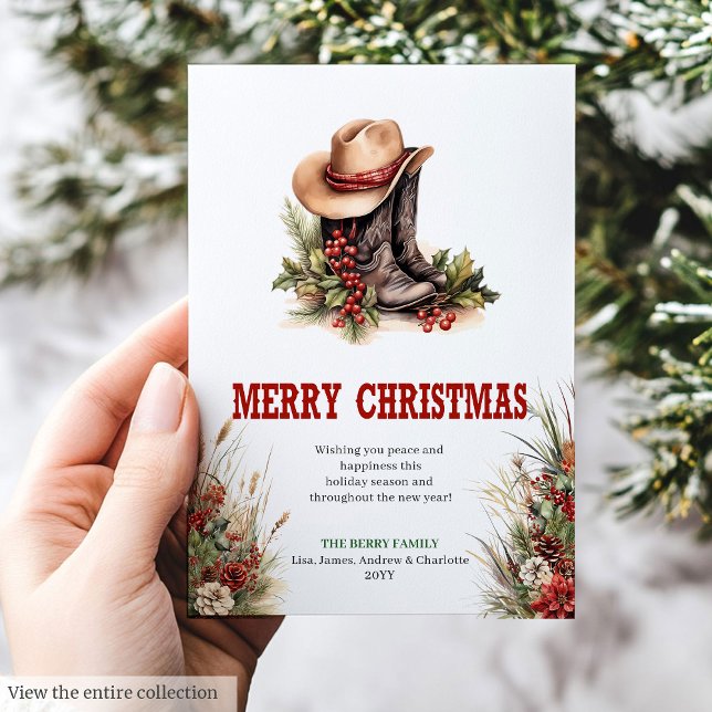 Editable Wild West Christmas greeting card design (Editable Wild West Christmas greeting card design

)