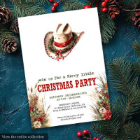 Editable Wild West Christmas party digital Invites