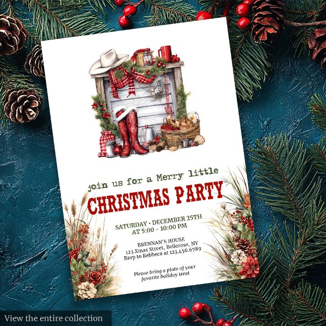 Editable Wild West Holiday Party Invitation (Editable Wild West Holiday Party Invitation)