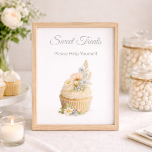 Editable Wildflower Event Dessert Table