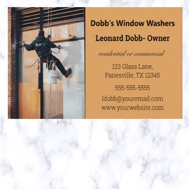 Editable Window Washing Business Card (Creator Uploaded)