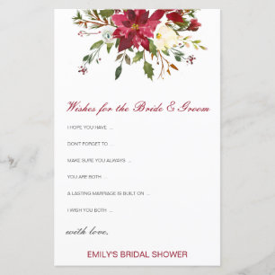 Editable Wishes for Bride and Groom Card