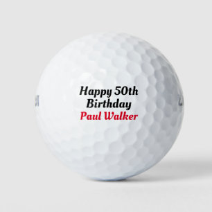 Editable your name. Birthday present Golf Balls