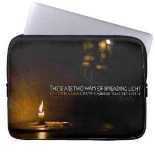 Edith Wharton Inspirational Quote "Light" Laptop Sleeve