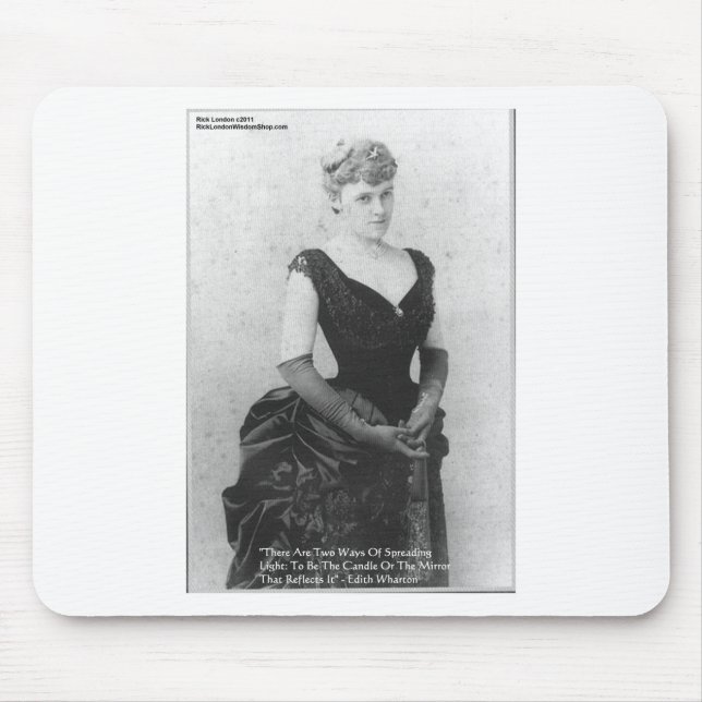 Edith Wharton "Spreading Light" Quote Gifts & Card Mouse Pad (Front)