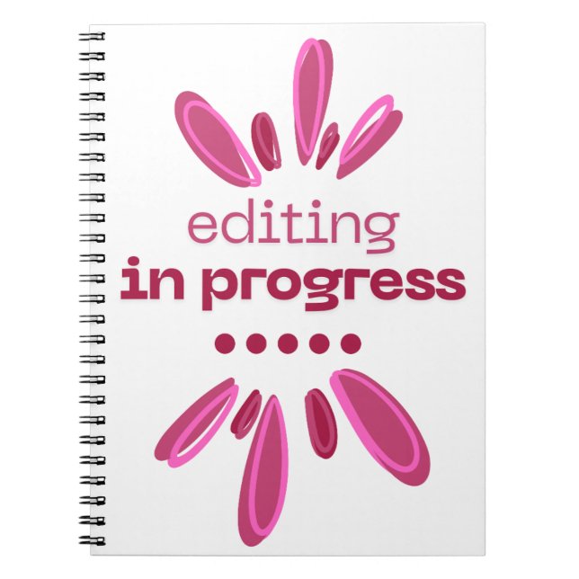 Editing In Progress Notebook for Writers/Authors (Front)