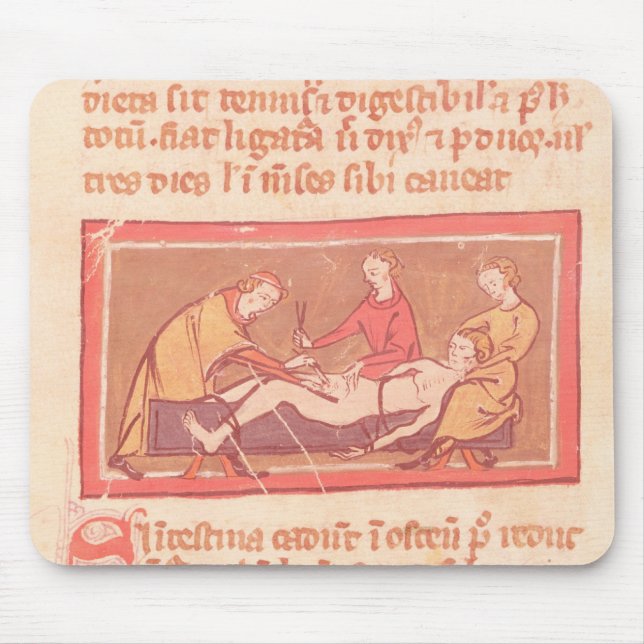 edition of 'Book of Surgery' by Rogier de Salerne Mouse Pad (Front)