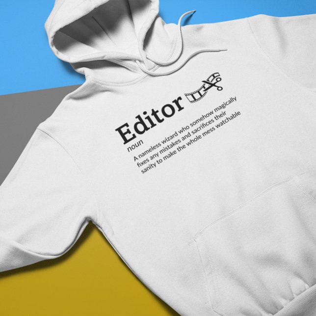 Editor Defintion Light Mode - Film/Video Editor Hoodie (Creator Uploaded)