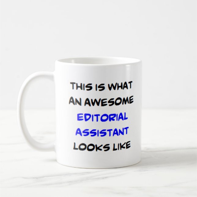 editorial assistant, awesome coffee mug (Left)