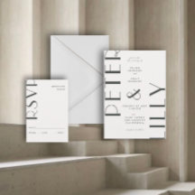 Editorial Fair Wedding Invitation