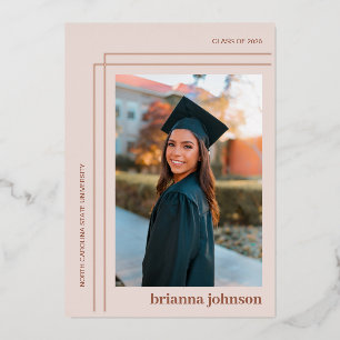 Editorial foil graduation announcement card