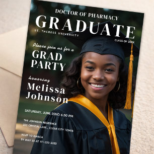 Editorial Graduation Photo Invitation