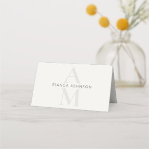 Editorial Initial Wedding Place Card