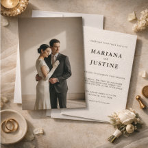 Editorial Minimalist Winter Wedding Photo Layout