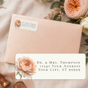 Editorial Modern Minimalist Peach Botanical Peony