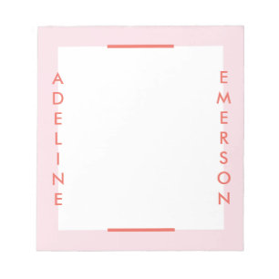 Editorial Modern Typography Notepad - Pink