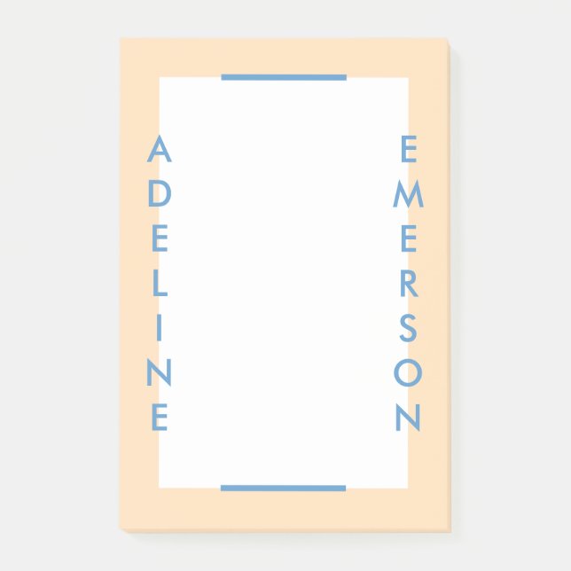 Editorial Modern Typography Post-It Notes - Gold (Front)