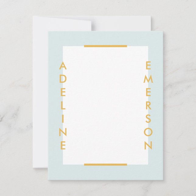 Editorial Modern Typography Stationery - Mint (Front)