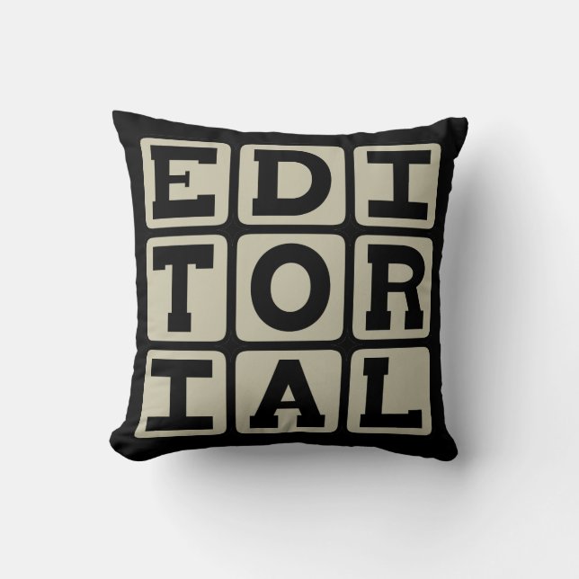 Editorial, Newspaper Item Cushion (Front)