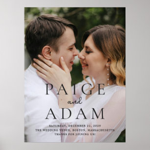 Editorial Photo Modern Wedding Welcome Sign