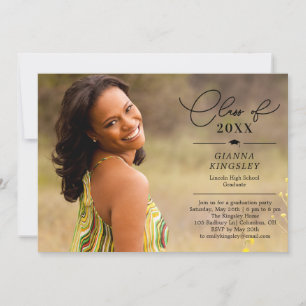 Editorial Style Graduation Announcement Invitation