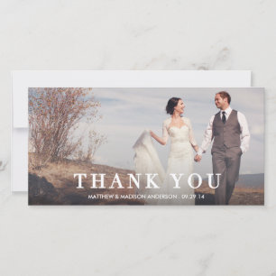 Editorial Wedding Thank You Photo Card