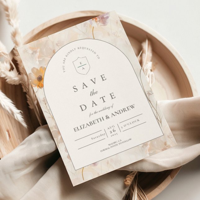 Editorial Wildflower Wedding Save The Date (Creator Uploaded)