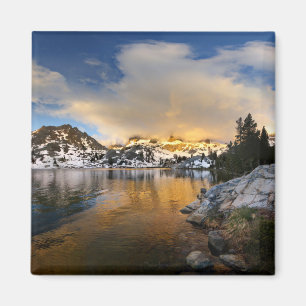 Ediza Lake Sunset - Sierra Nevada Mountains Magnet