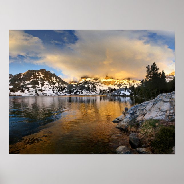 Ediza Lake Sunset - Sierra Nevada Mountains Poster (Front)