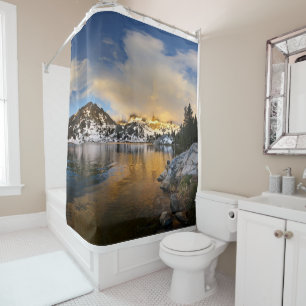 Ediza Lake Sunset - Sierra Nevada Mountains Shower Curtain