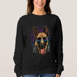EDM House Music DJ German Shepherd Music Music Ar Sweatshirt
