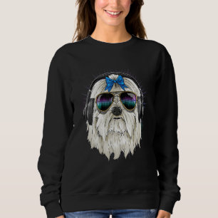 EDM House Music DJ Maltese Dog Music  Music Artist Sweatshirt