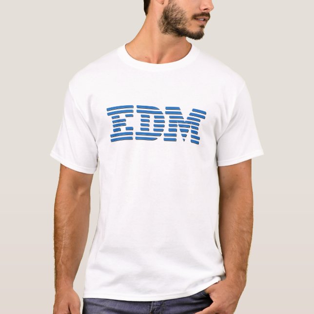 EDM - IBM Parody Design for EDM Lovers T-Shirt (Front)