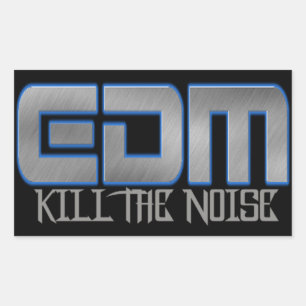 EDM KILL THE NOISE RECTANGULAR STICKER