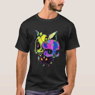 EDM Party Zombie Cat Psychedelic EDM Rave T-Shirt
